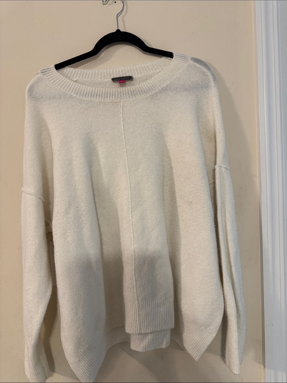 Vince Camuto Ivory Crewneck Sweater